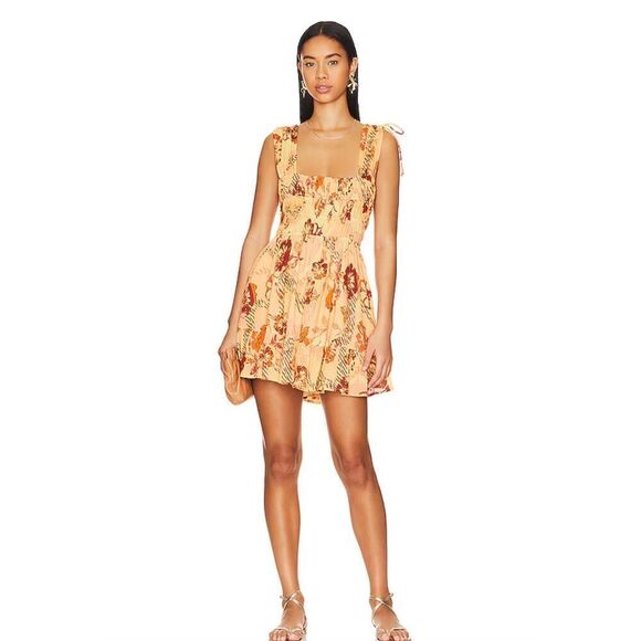 Free People Dresses & Skirts - Free People Vernon Mini Dress in Sunshine Size M